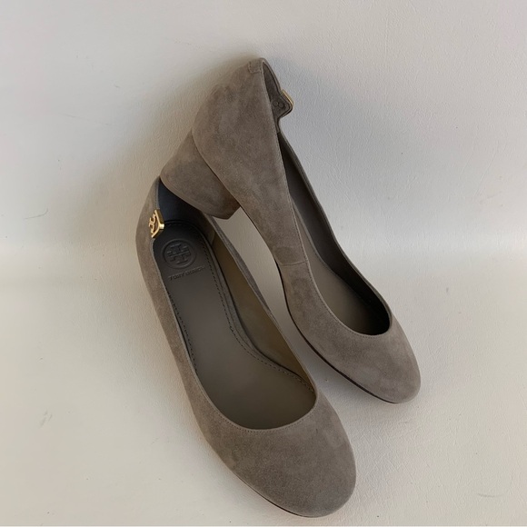 Tory Burch Women's Grey Suede Heels - Picture 5 of 8